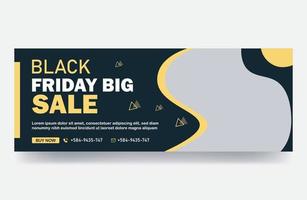 Black Friday Big Sale Timeline Cover Weekend Sale Social Media Banner Design Template Poster vektor