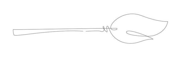 Hexenbesen einzeilige Illustration. Besenstiel Strichzeichnungen Vektor-Cliparts. skizzieren Sie das Halloween-Element. vektor