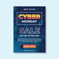 Vorlage für den Verkauf von Cyber Monday-Plakaten vektor