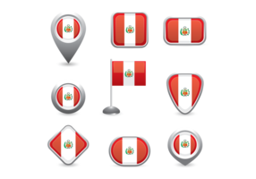 Peru-Flag-Symbol vektor