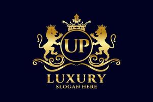 Anfangsbuchstabe Lion Royal Luxury Logo Vorlage in Vektorgrafiken für luxuriöse Branding-Projekte und andere Vektorillustrationen. vektor