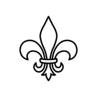 Fleur de Lis-Icon-Vektor-Design-Vorlage vektor