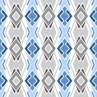 blaues geometrisches nahtloses Muster mit Stammesform. muster im ikat-, azteken-, marokkanischen, thailändischen, luxuriösen arabischen stil. Ideal für Stoffkleidung, Keramik, Tapeten. Vektor-Illustration. vektor