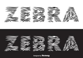 Kostenlose Zebra Vector Lettering