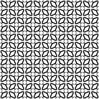 Schwarz-Weiß-nahtlose Mustertextur. Ziergrafikdesign in Graustufen. Mosaik-Ornamente. vektor