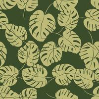 tropisk sömlös mönster med exotisk handflatan löv. tropisk monstera. hawaiian stil. vektor illustration.