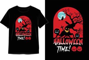 Halloween-Zeit Halloween-T-Shirt-Designvektor vektor