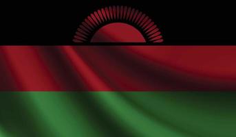 Malawi-Flagge weht. hintergrund für patriotisches und nationales design vektor