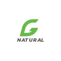 vektor des buchstaben g geometrisches blatt natürliches symbol logo