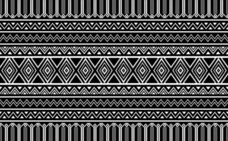 etnisk mönster vektor, abstrakt sömlös geometrisk bakgrund, svart och vit tyg stam- design vektor
