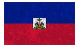 Haiti-Grunge-Flagge, offizielle Farben und Proportionen. Vektor-Illustration. vektor