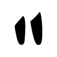 handgezeichnetes Zitat-Symbol. Silhouetten-Zitat für Text- und Zitatphrasen im Doodle-Stil. schwarzes symbol für sprechen und schreiben. zeichenskizze und kommentar oder anmerkungsvektorillustration vektor