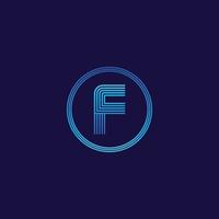 es logo buchstabe f digitales logo des technologieunternehmens vektor