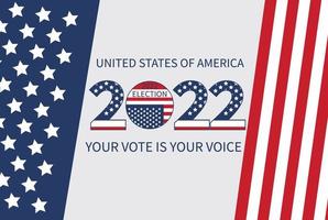 dag av efter halva tiden val. rösta 2022 usa, baner design. politisk val kampanj vektor