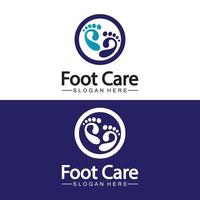 Fuß-Logo-Design-Vektor-Vorlage vektor