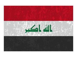 Irak-Grunge-Flagge, offizielle Farben und Proportionen. Vektor-Illustration. vektor
