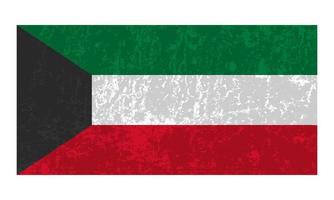 Kuwait-Grunge-Flagge, offizielle Farben und Proportionen. Vektor-Illustration. vektor