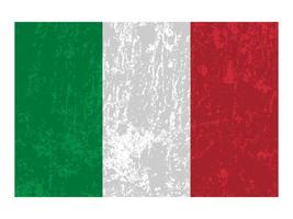 Italien grunge flagga, officiell färger och andel. vektor illustration.