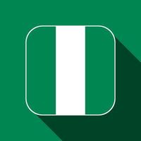 nigerias flagga, officiella färger. vektor illustration.