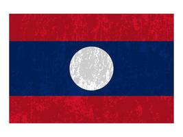 Laos-Grunge-Flagge, offizielle Farben und Proportionen. Vektor-Illustration. vektor