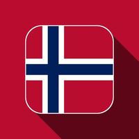 Norwegen-Flagge, offizielle Farben. Vektor-Illustration. vektor