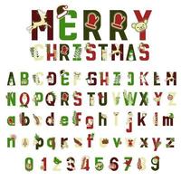 Weihnachts-Alphabet-Vektor. vektor