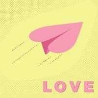 Vektor Papierflieger Liebe Zeichen Symbol Symbol