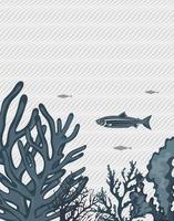 bakgrund under vattnet värld, hav hav, fisk djur vektor