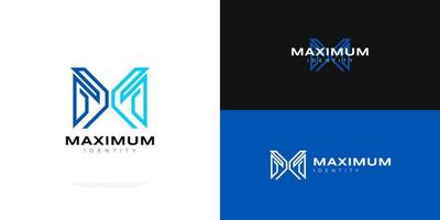 mx- oder xm-Monogramm-Logo. anfängliches m- und x-logo-design mit abstraktem und modernem konzept für geschäfts- und technologielogo vektor