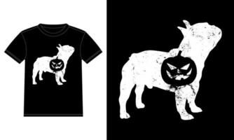 Kürbis-Geschenk-T - Shirt der französischen Bulldogge niedliches frenchie vektor