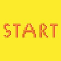 skrivning Start med pixel konst design vektor