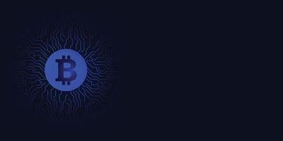 crypto valuta begrepp bakgrund, bitcoin digital pengar bakgrund, blå trogen teknologi bakgrund vektor, illustration vektor
