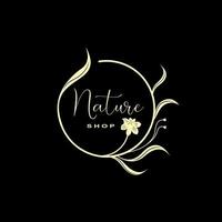 luxuriöse natur florale blattverzierung logo symbol designvorlage. gold, elegant, schönheit, spa, yoga, kosmetisches produkt, moderne vektorillustration.4 vektor