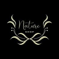 luxuriöse natur florale blattverzierung logo symbol designvorlage. gold, elegant, schönheit, spa, yoga, kosmetisches produkt, moderne vektorillustration.2 vektor