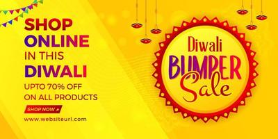 diwali rabatt verkauf banner happy diwali online shopping banner diwali stoßstangen verkauf vektor