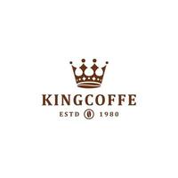 kung coffe logotyp vektor modern enkel