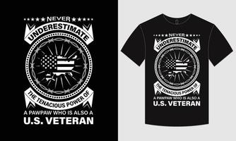 Veteranen-T-Shirt-Design vektor