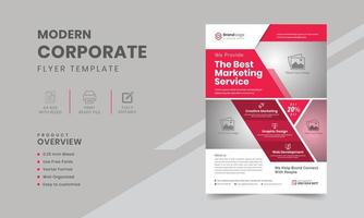 Corporate Business Flyer Design mit bearbeitbarer Flyer-Vorlage im A4-Format vektor