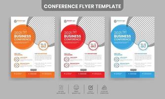 Corporate Business Flyer Design mit bearbeitbarer Flyer-Vorlage im A4-Format vektor