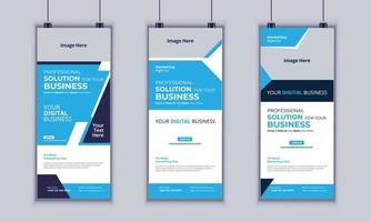 Corporate Business Roll-Up-Banner-Design, Mehrzweck-Roll-Up-Banner-Standee-Design, Vektor-Banner-Vorlage, Corporate-Identity-Druckvorlage vektor