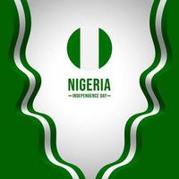 Frohe Grüße zum nigerianischen Unabhängigkeitstag. Vektor-Illustration-Design vektor