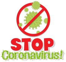 ord stoppar coronavirus vektor