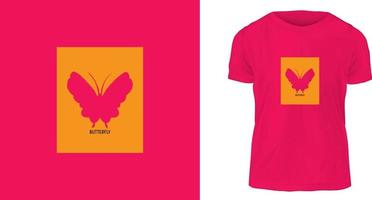 T-Shirt-Design-Konzept, Schmetterling vektor