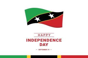 St. Kitts und Nevis Unabhängigkeitstag vektor