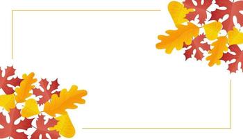 rote blätter und linienkartendesign im realistischen stil. Herbstblatt. bunte Vektorillustration lokalisiert auf weißem Hintergrund. vektor