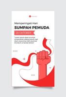 Indischer sumpah-pemuda-tag vektor