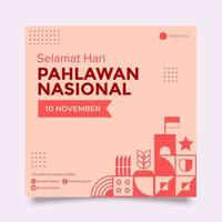 indonesiska nationella hjältedagen vektor