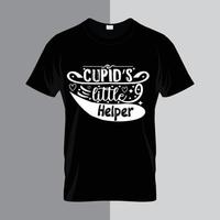 Amors kleiner Helfer-Typografie-Schriftzug für T-Shirt-freies Design vektor