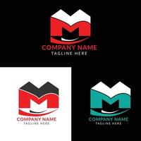 modernes und kreatives M-Letter-Logo für Ihr Unternehmen und Geschäft mit drei Farbvarianten vektor