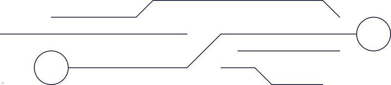 Tech-Linie dekorative Gestaltungselement-Vektorillustration. isoliert auf weißem Hintergrund vektor